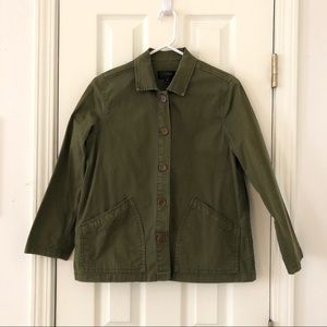 J. Crew boxy fit chore jacket army green XS